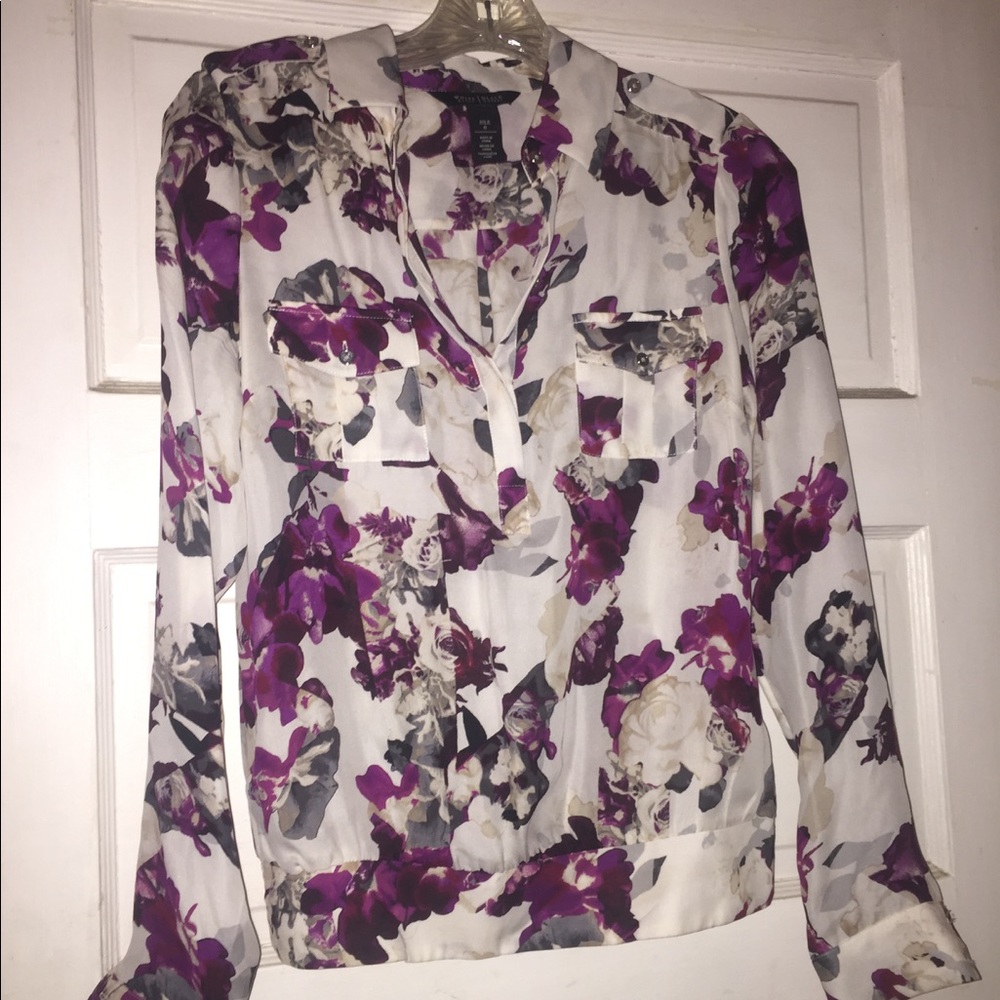White House Black Market silk blouse